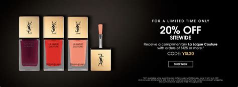 ysl promo code canada|ysl promo code.